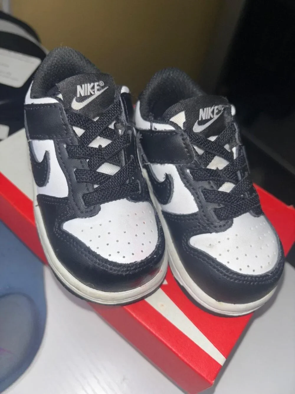 Toddler Size 5C - Nike Dunk Low Black White Leather